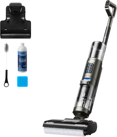 Eureka RapidWash NEW430 Aspirador en Seco y Húmedo,Fregona Electrica sin Cable, Aspiradora Fregadora Multisuperficie, Pelo de mascota Limpieza de Bordes,Doble Depósito Agua,Navegación por voz